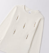 maglia girocollo manica lunga ragazza